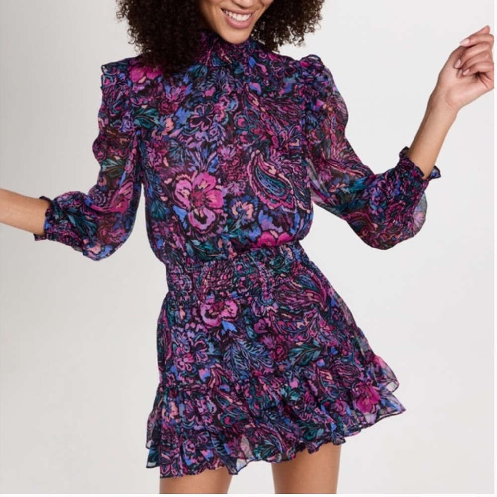 Misa Los Angeles high neck mini dress